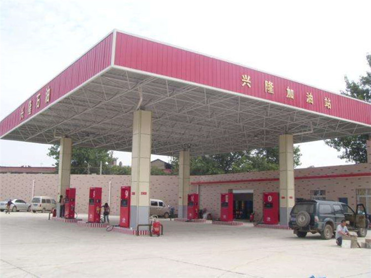 珠海加油站钢结构网架案例9